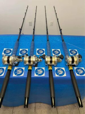 4 Shimano Talica 25's with brand new rods.