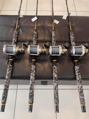 4 Shimano Talica  25II 2 speed reels and rods.