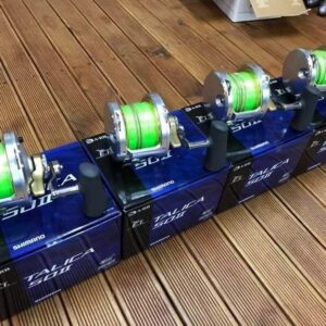 4 Shimano Talica 50II 2 speed reels.
